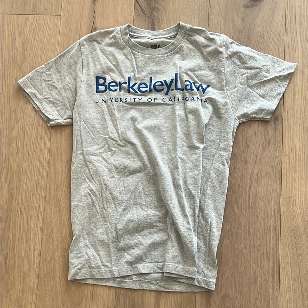 Gray Short Sleeve Tee with Berkeley Print